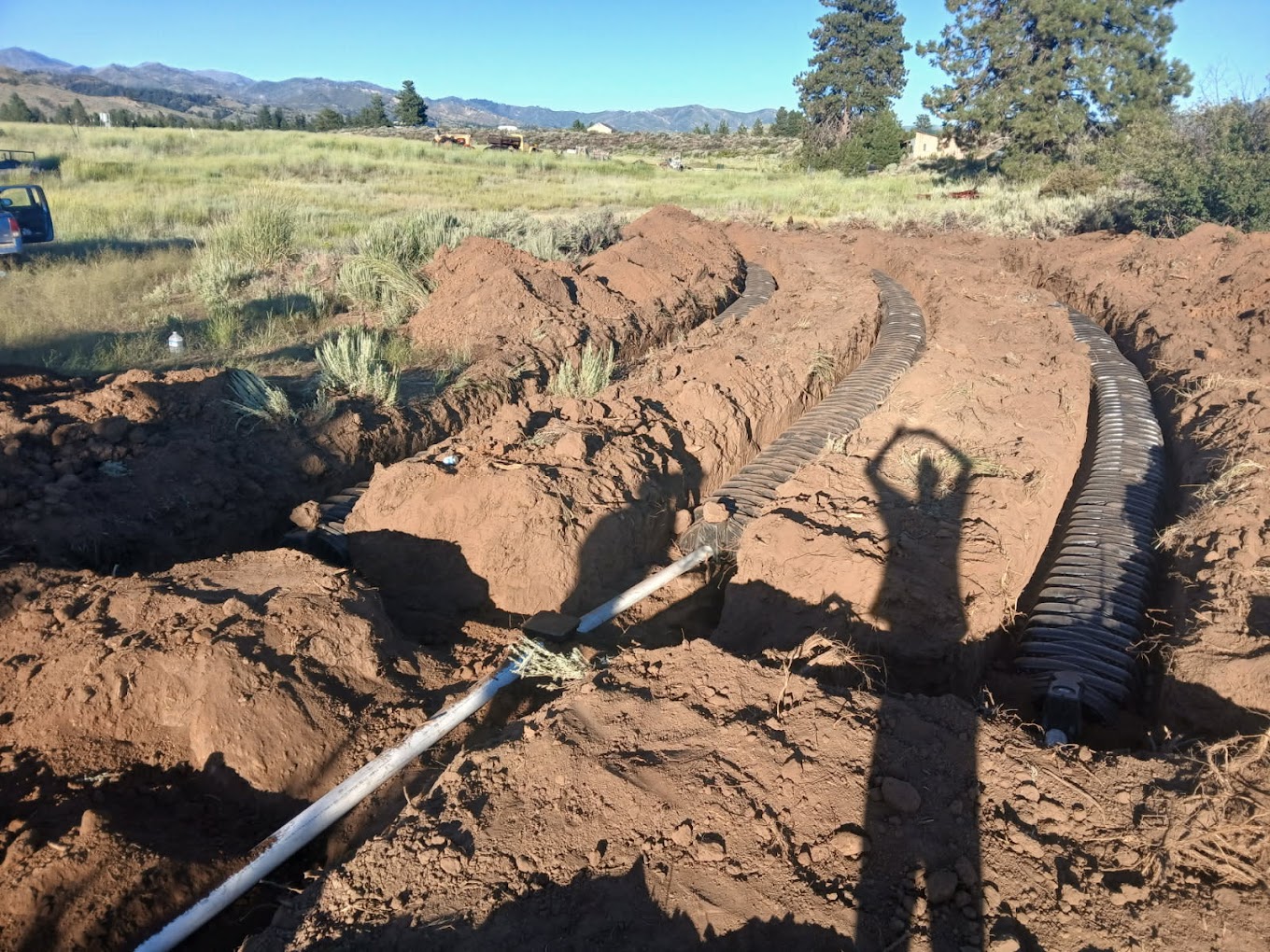 Septic Line Installation in Progress